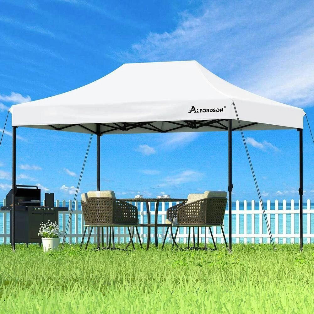 Alfordson Gazebo 3x4.5 Pop Up Tent Wedding Canopy White