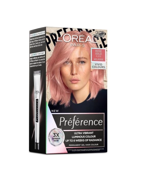 L'Oreal Preference Vivids Permanent Hair Colour 9.213 Rose Gold