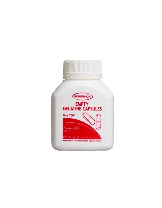 SurgiPack Empty Gelatine Capsules Size 00