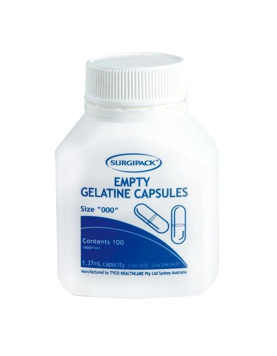 SurgiPack Empty Gelatine Capsules Size 000