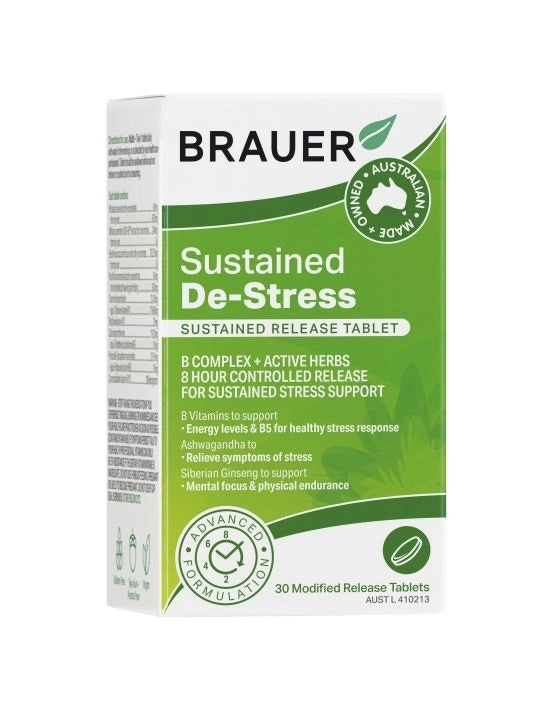 Brauer De-Stress Sustained Release 30 Tablets