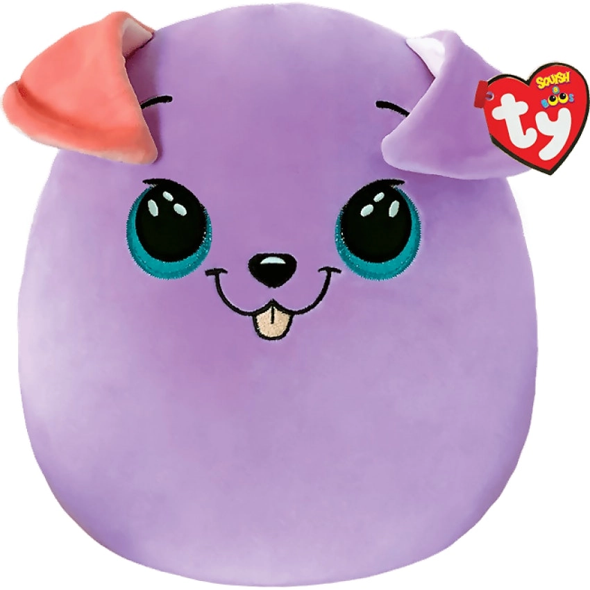 Ty Squish-a-boos - Bitsy Purple Dog Squishy Beanies 25cm