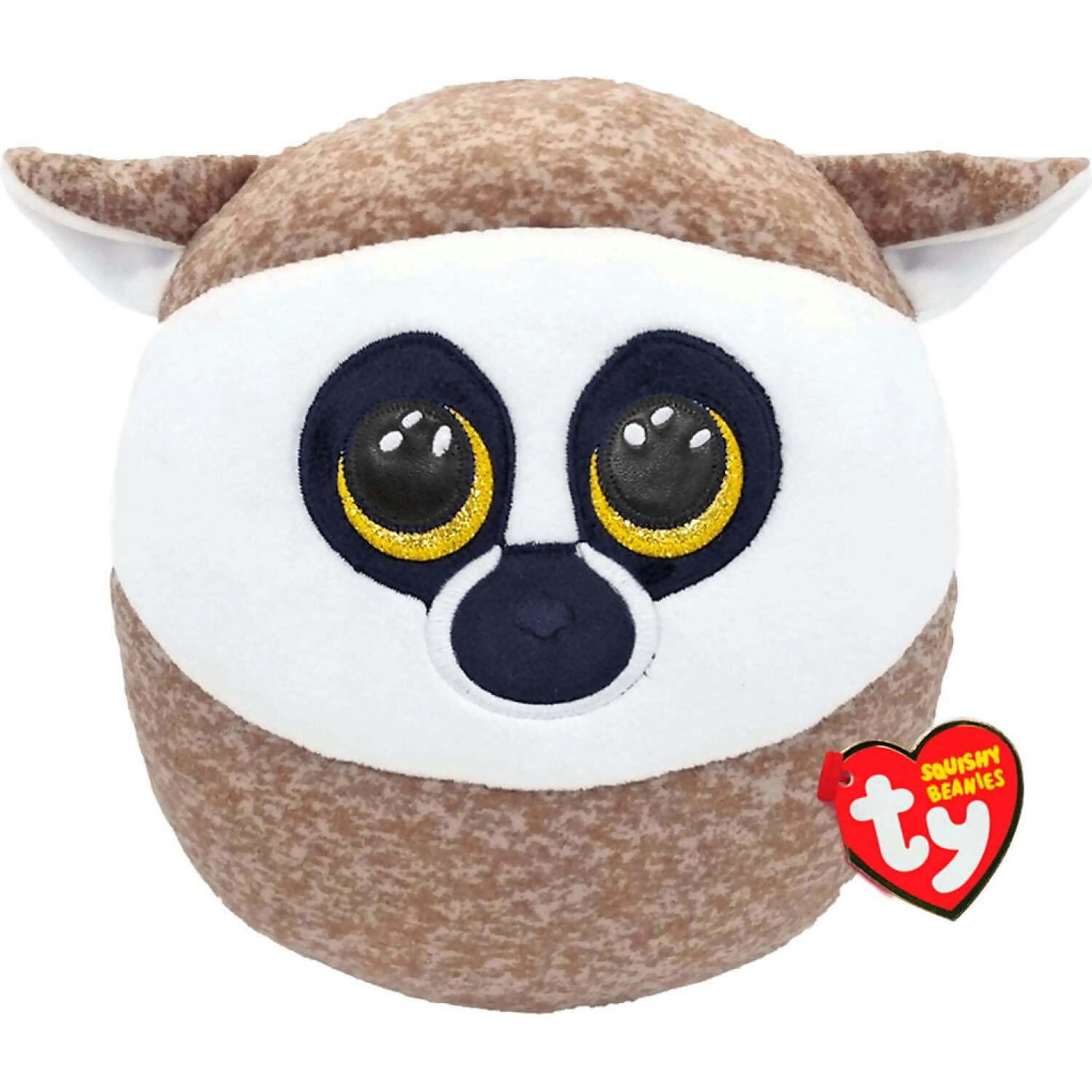 Ty Squish-a-boos - Linus Brown And White Lemur Squishy Beanies 35cm