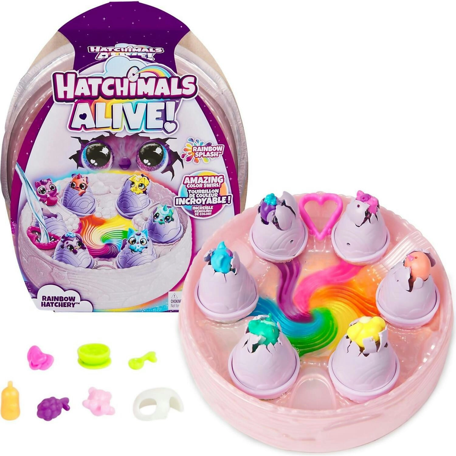 Hatchimals Alive - Rainbow Hatchery Toy With 6 Mini Figures