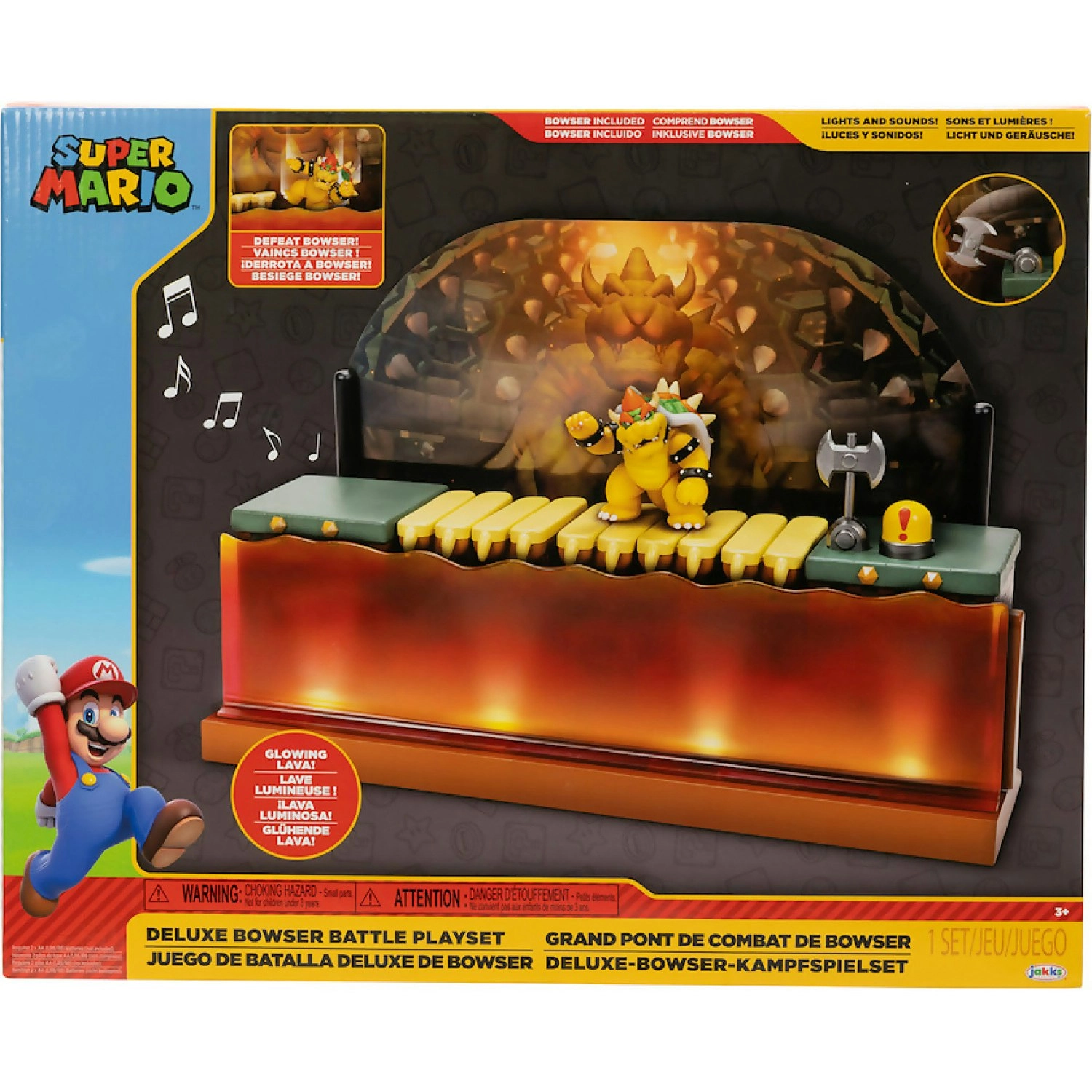 Nintendo - Super Mario - 2.5-inch Deluxe Bowser Battle Playset