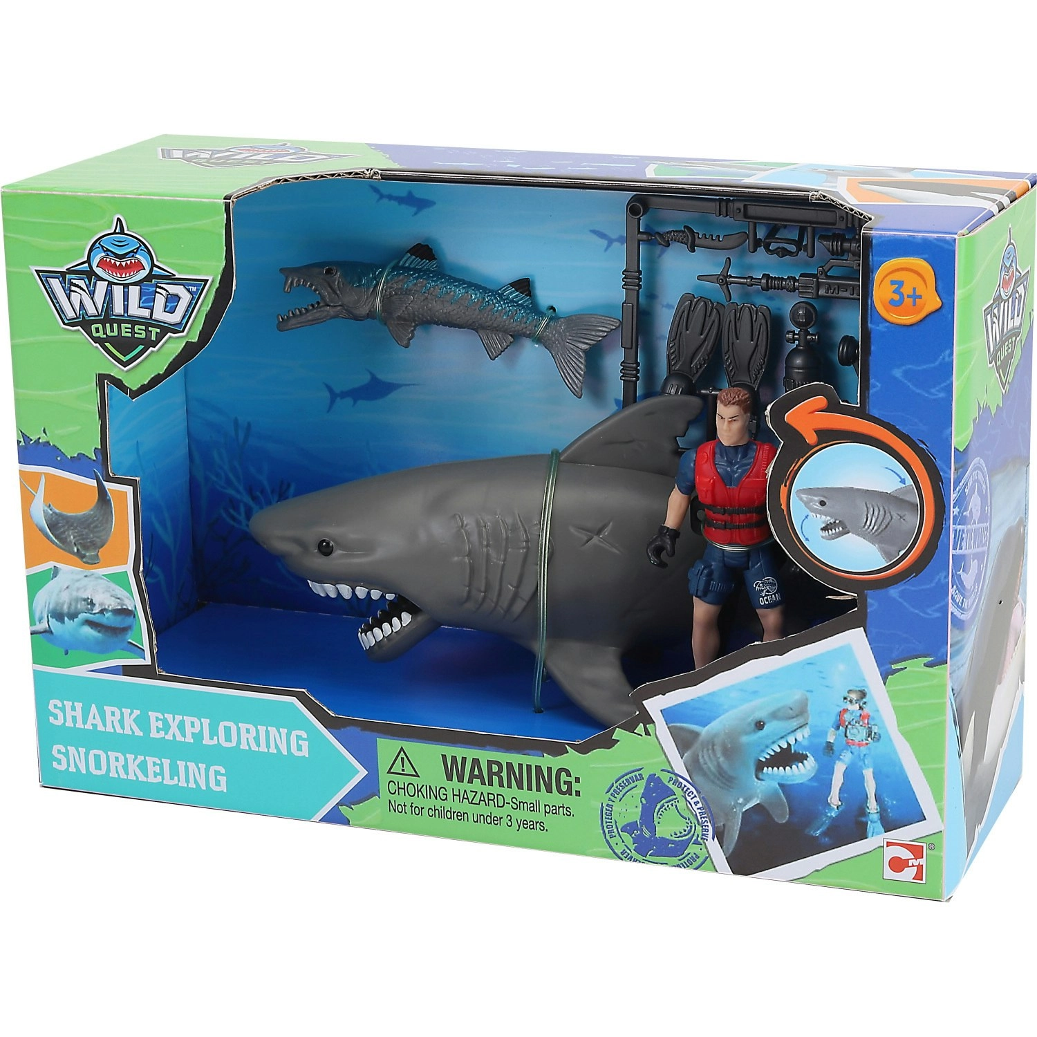 Wild Quest - Shark Exploring Snorkeling Set Toy