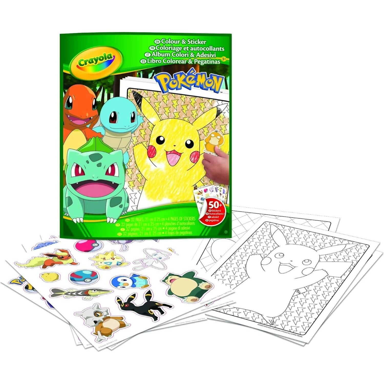 Crayola - Pokemon Colour And Sticker Book