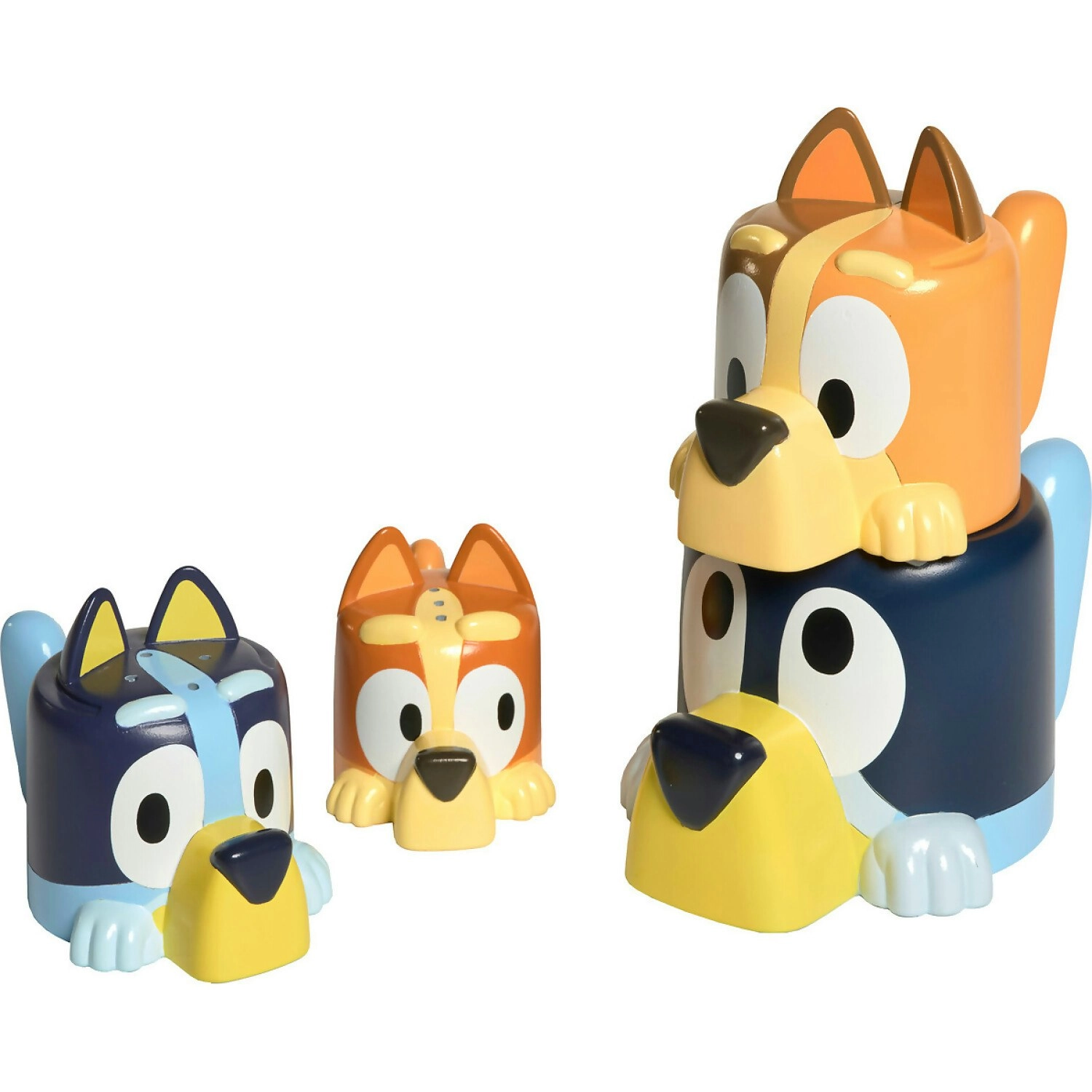 Tomy Toomies - Bluey's Family Pourers Featuring Chilli Bandit Bingo And Bluey - Tomy