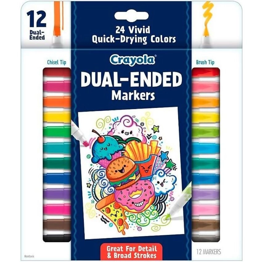 Crayola - Doodle & Draw Dual-ended Markers 12 Pack