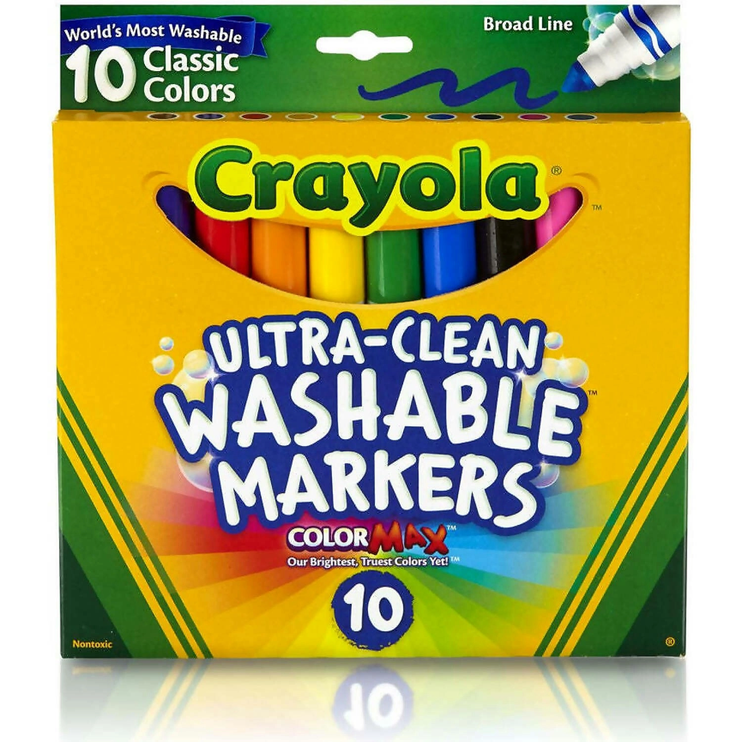 Crayola - Ultra-clean Classic Washable Markers 10 Pack