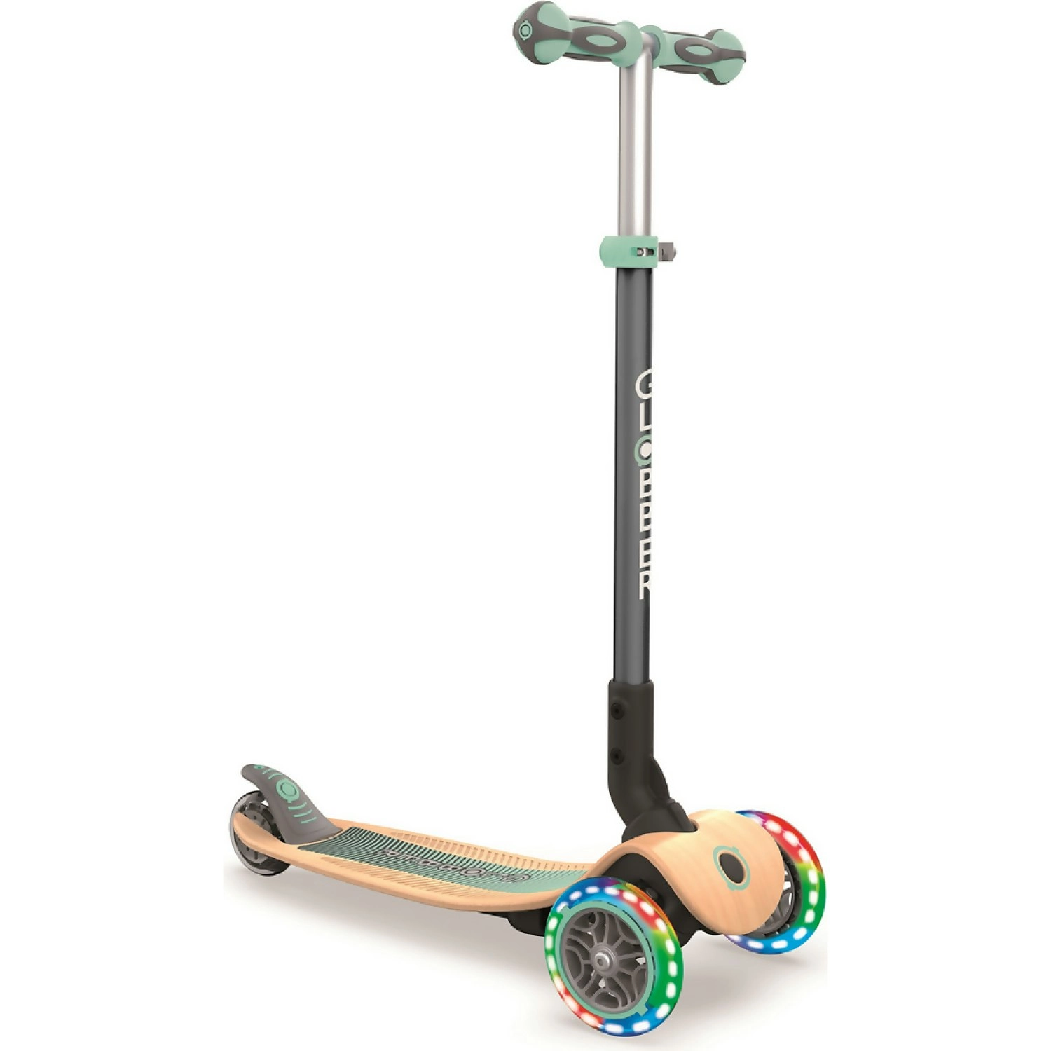 Globber - Primo Foldable Wood Lights Scooter - Mint