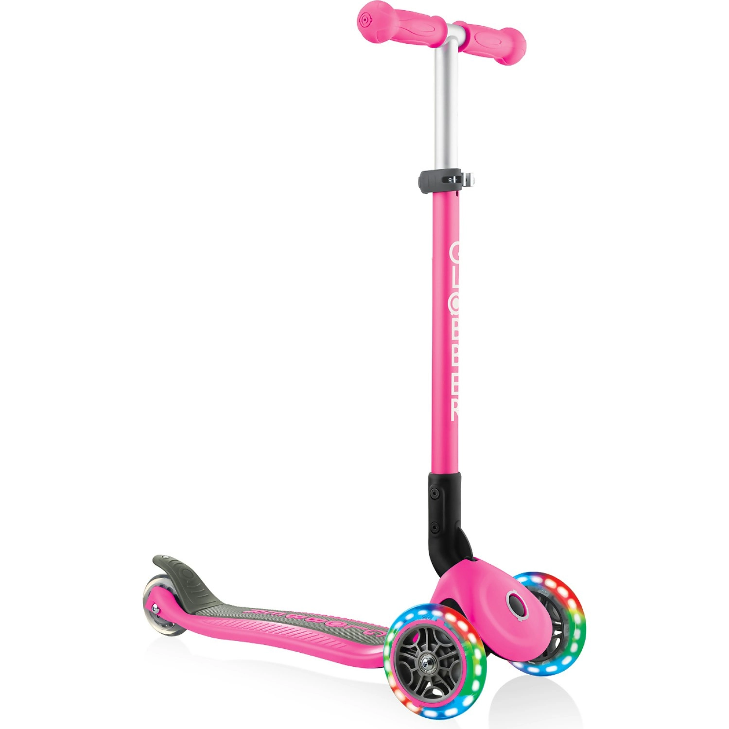 Globber - Primo Foldable Scooter Lights Neon Pink