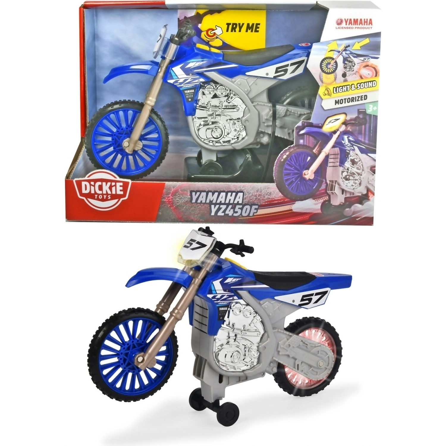 Dickie Toys - Racing Yamaha Yz450f Motorized Motorcycle