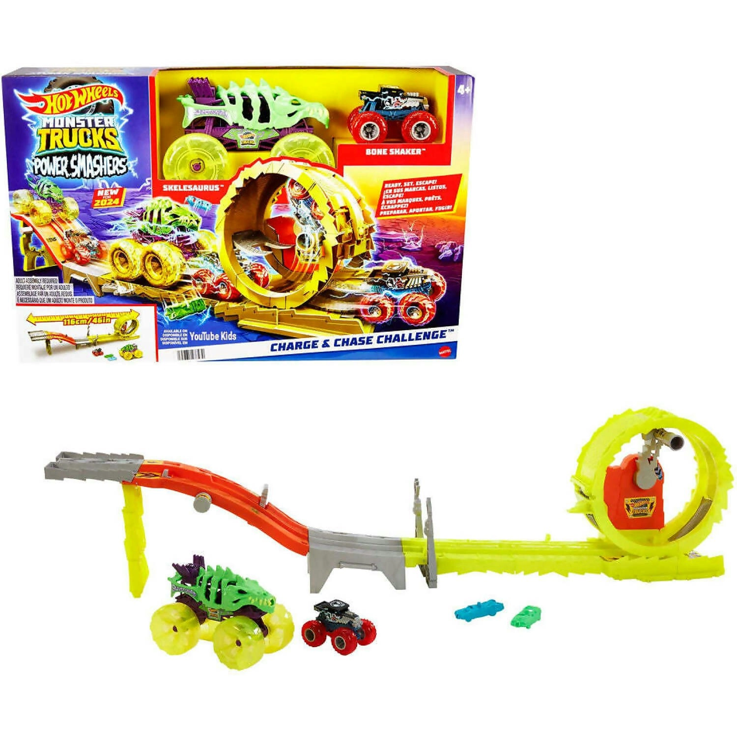 Hot Wheels - Monster Trucks Power Smashers Chase Challenge - Mattel