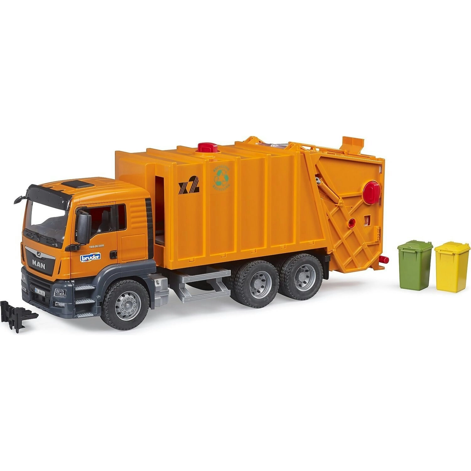 Bruder - Man Tgs Garbage Truck (orange) Scale 1:16