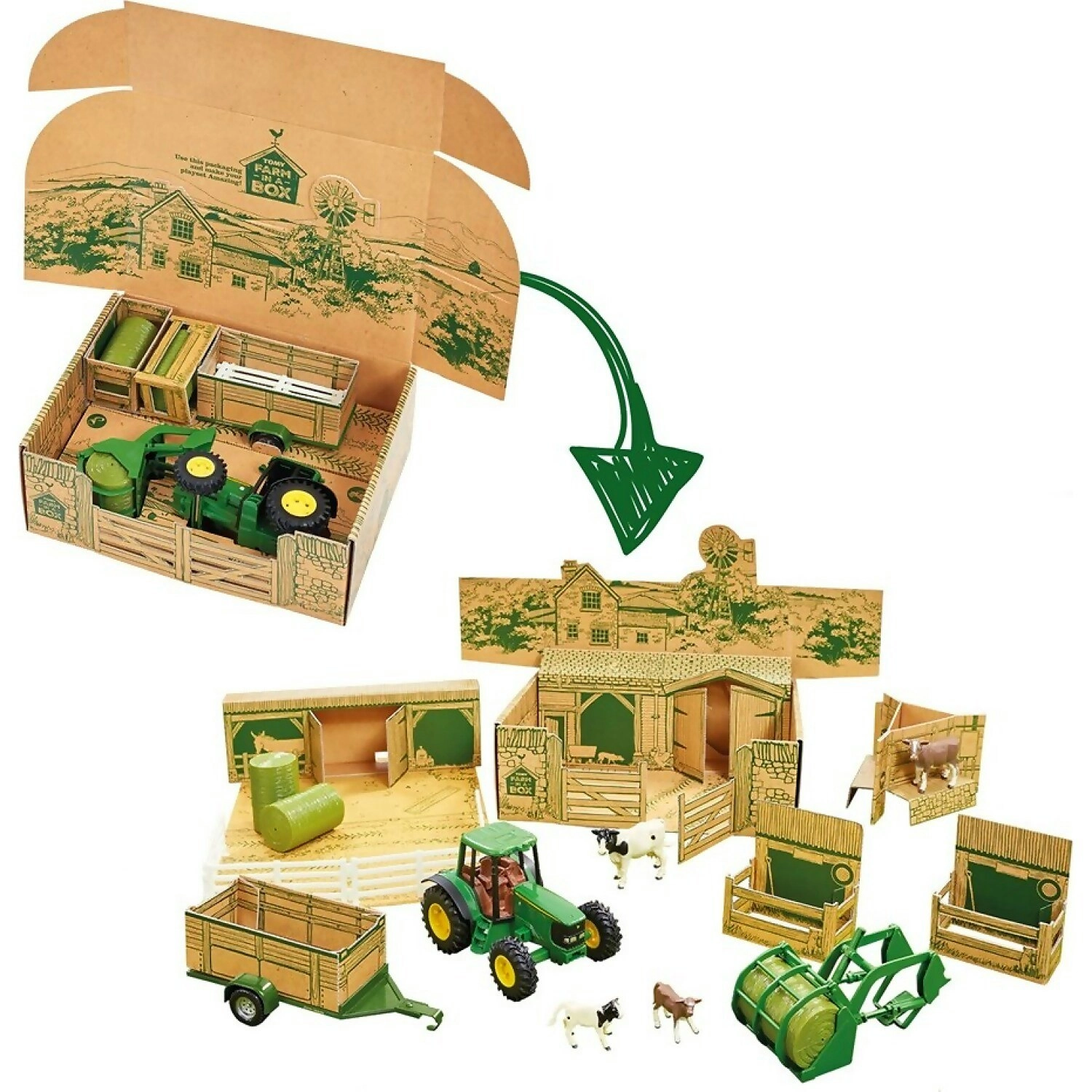 John Deere - Farm In A Box Playset - Tomy