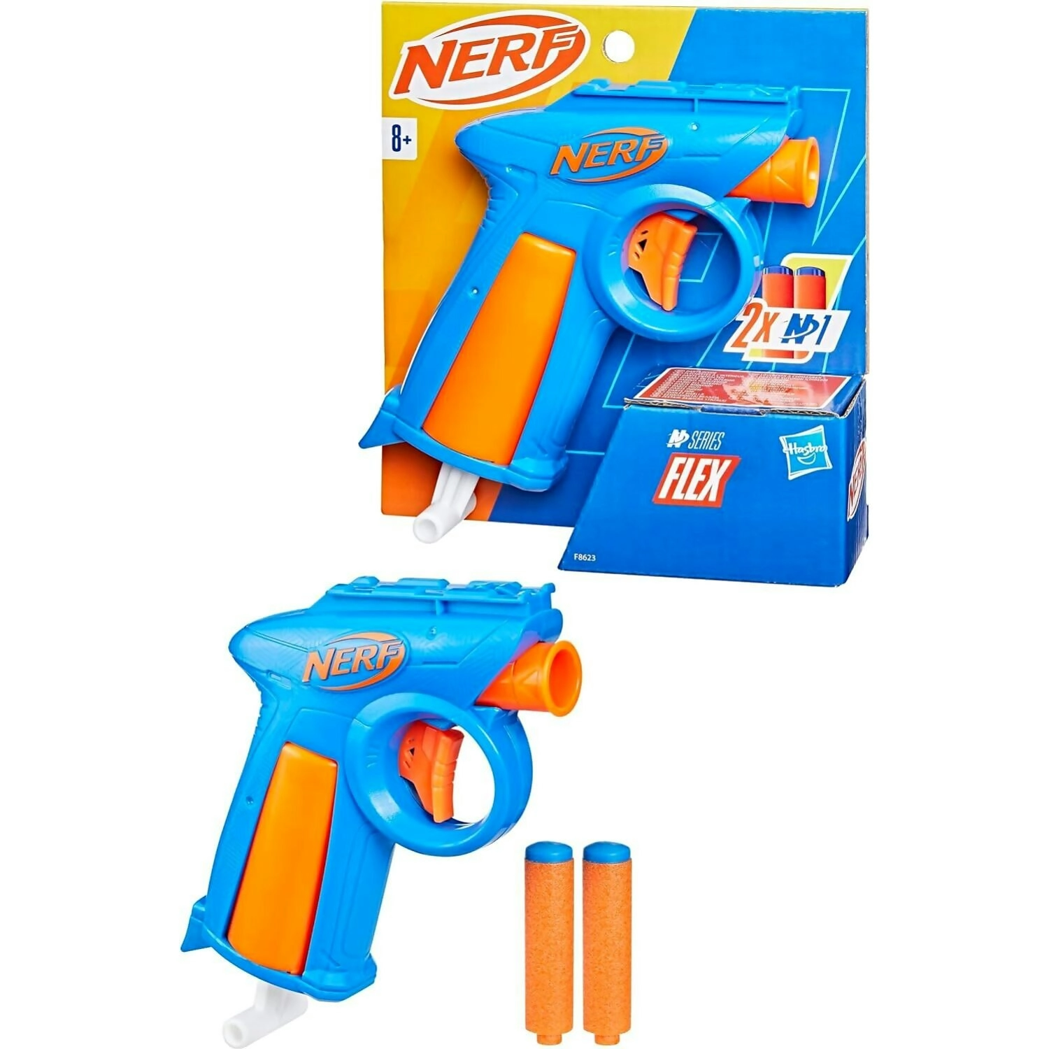 Nerf - N Series Flex Dart Blaster 2x Nerf N1 Darts Compatible Only With Nerf N Series Blasters - Hasbro