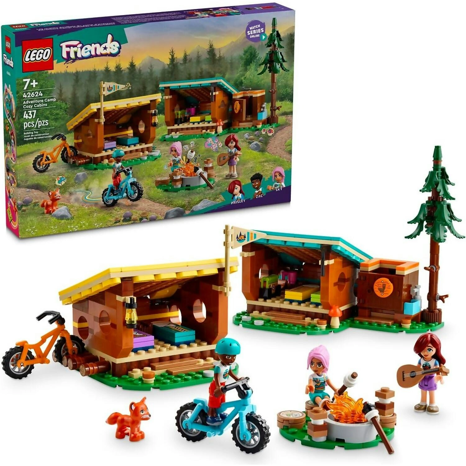 LEGO 42624 Adventure Camp Cozy Cabins - Friends