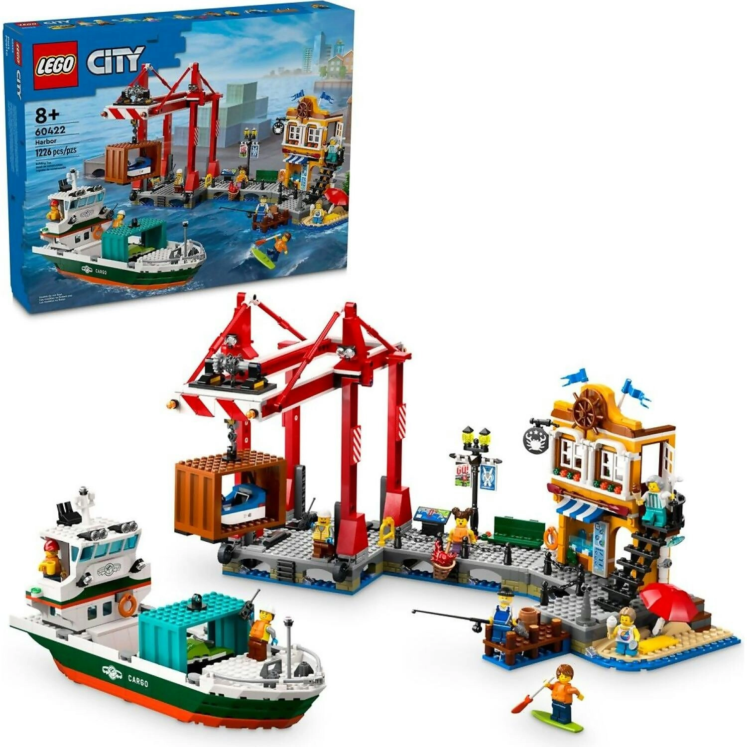 LEGO 60422 Seaside Harbor with Cargo Ship - City