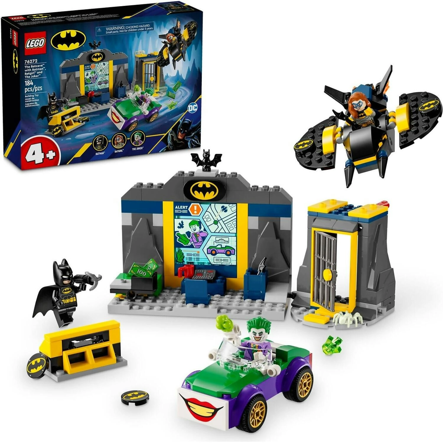 LEGO 76272 The Batcave with Batman Batgirl and The Joker - DC Super Heroes 4+