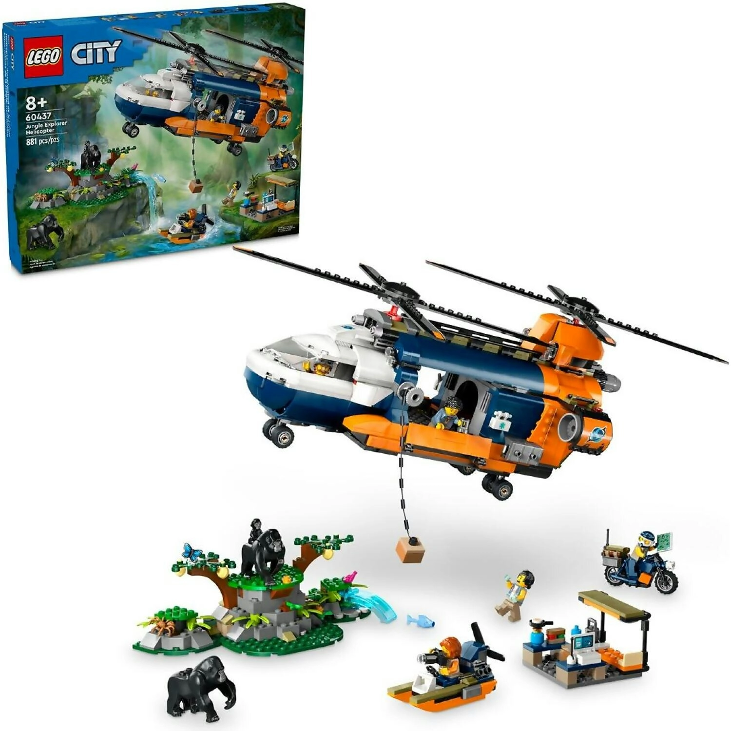 LEGO 60437 Jungle Explorer Helicopter at Base Camp - City