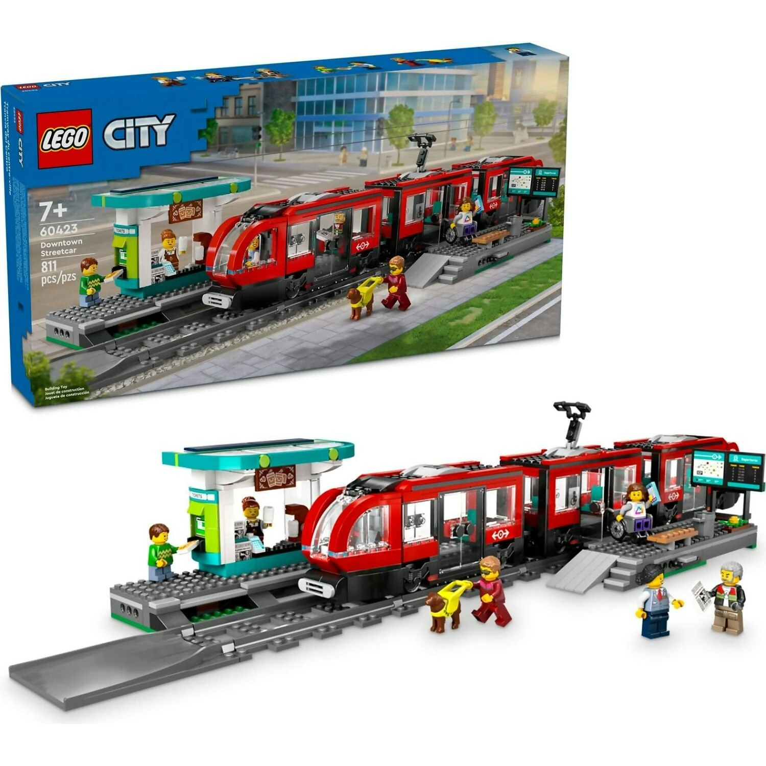 LEGO 60423 Downtown Streetcar and Station - City