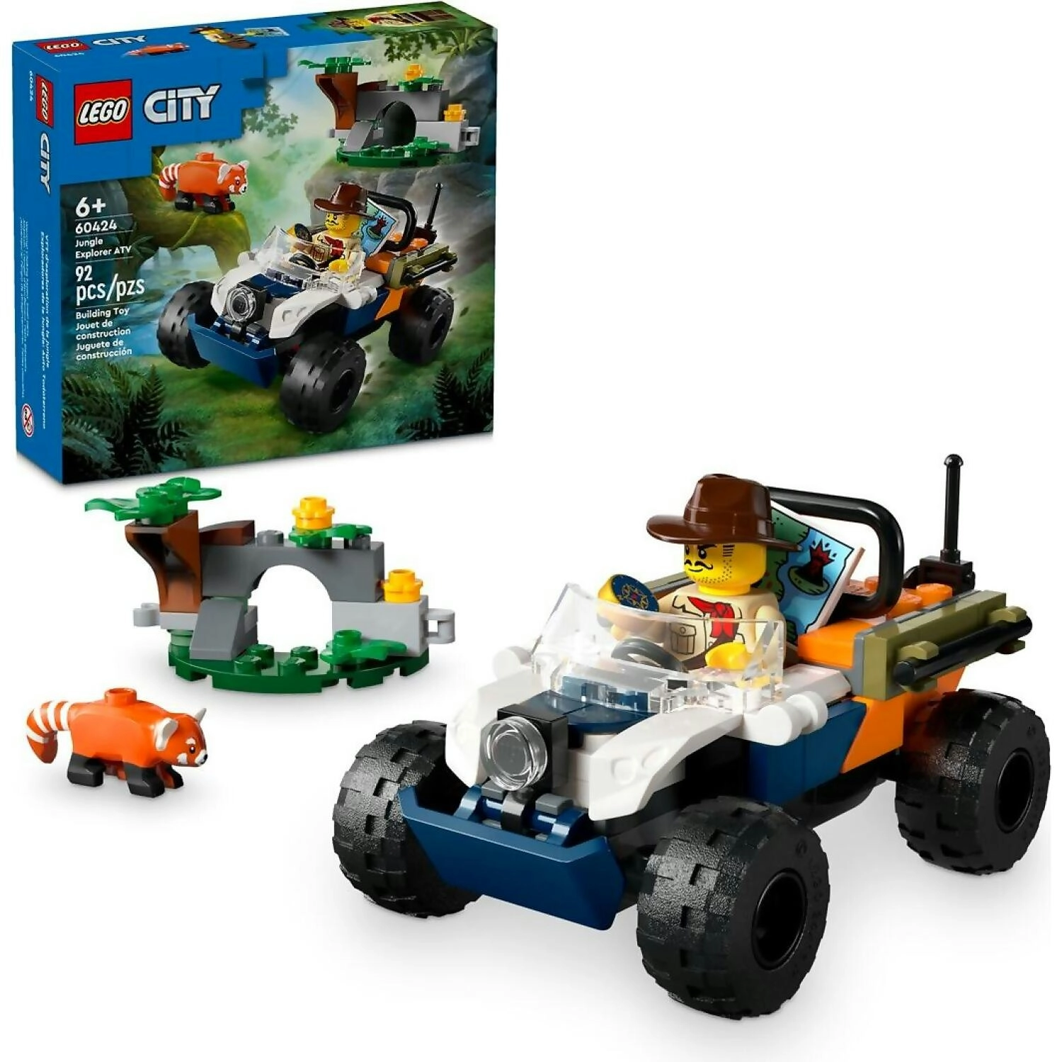 LEGO 60424 Jungle Explorer ATV Red Panda Mission - City