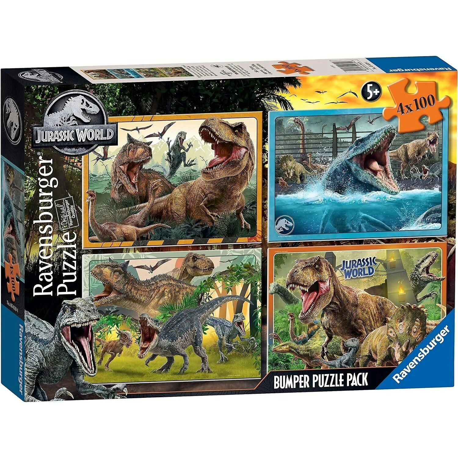 Ravensburger - Jurassic World Bumper Pack Jigsaw Puzzle 4 X 100pc