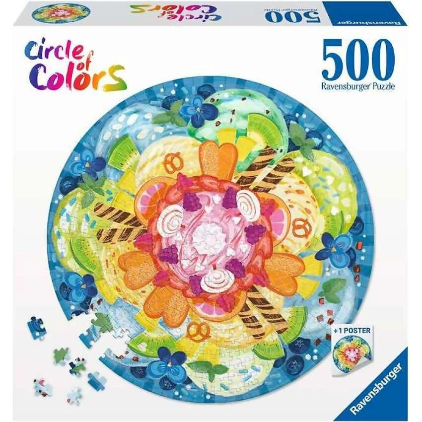 Ravensburger - Circle Of Colors Ice Cream Jigsaw Puzzle 500pc