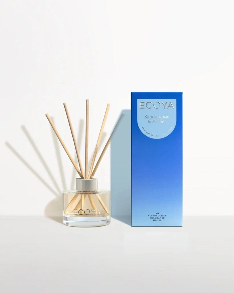 Ecoya Mini Reed Diffuser 50ml - Sandalwood & Amber