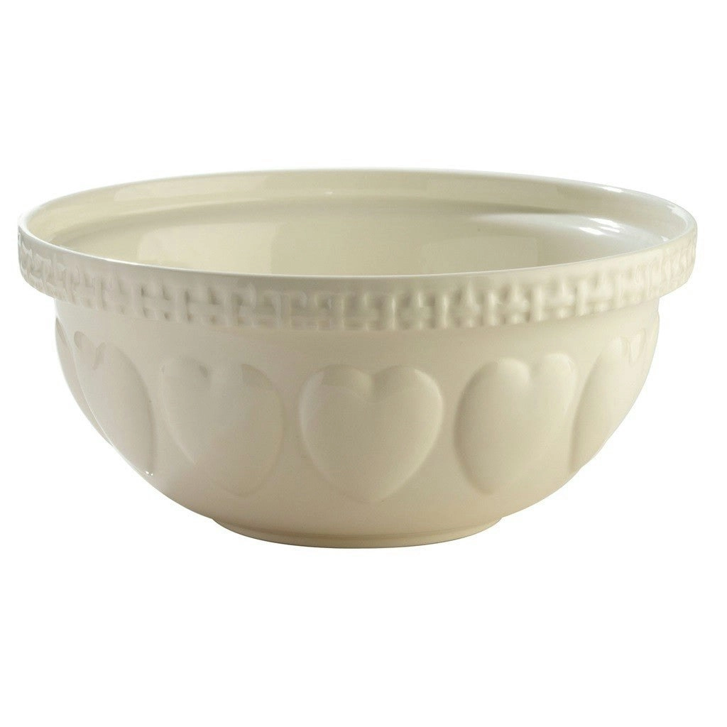 Mason Cash Hearts Cream Mixing Bowl 29cm/4L