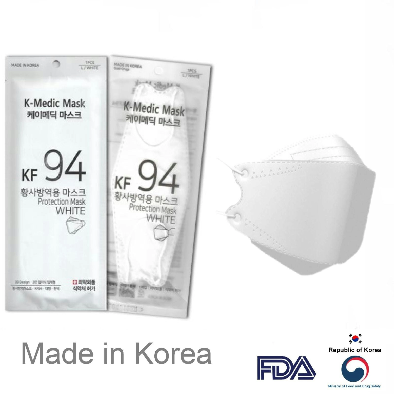 K-Medic KF94 Face Mask (White)