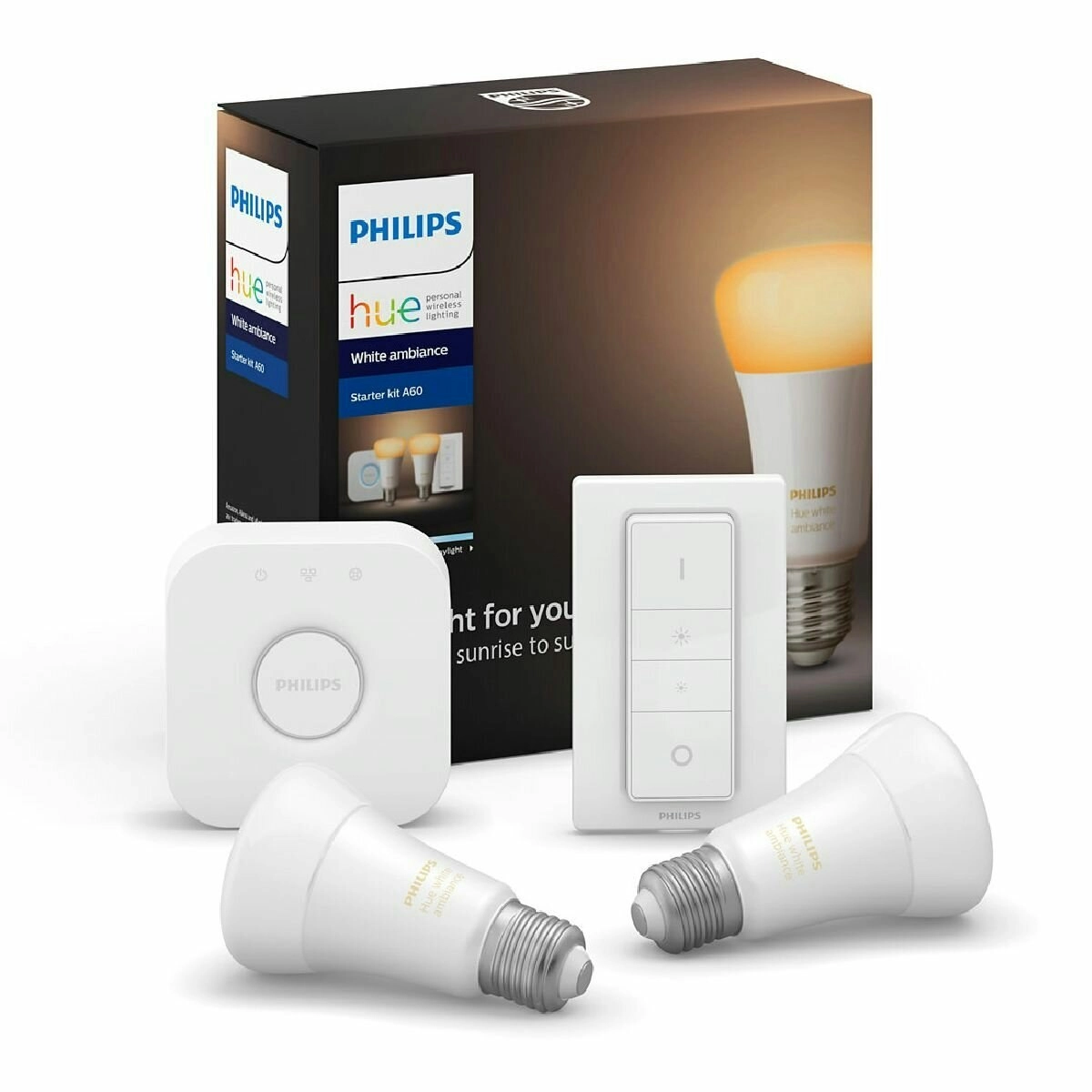 Philips Hue E27 White Ambiance Starter Kit With Bluetooth