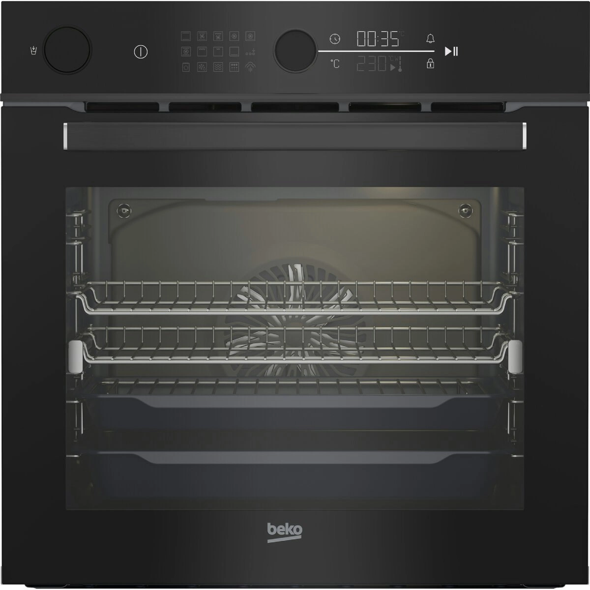 Beko 60cm Multi Function Steam Assisted Black Oven