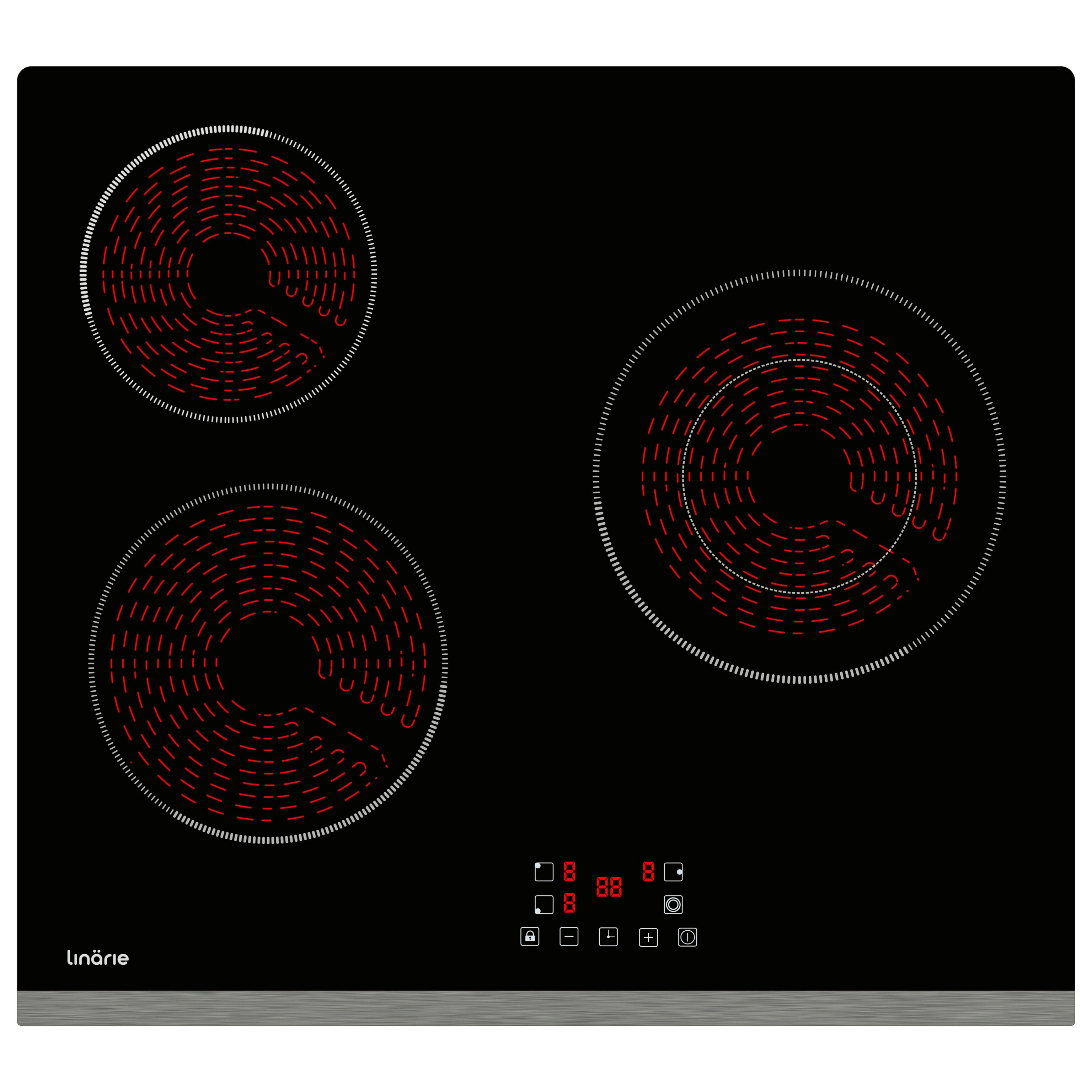 Linarie 60cm 3 Zone Ceramic Cooktop