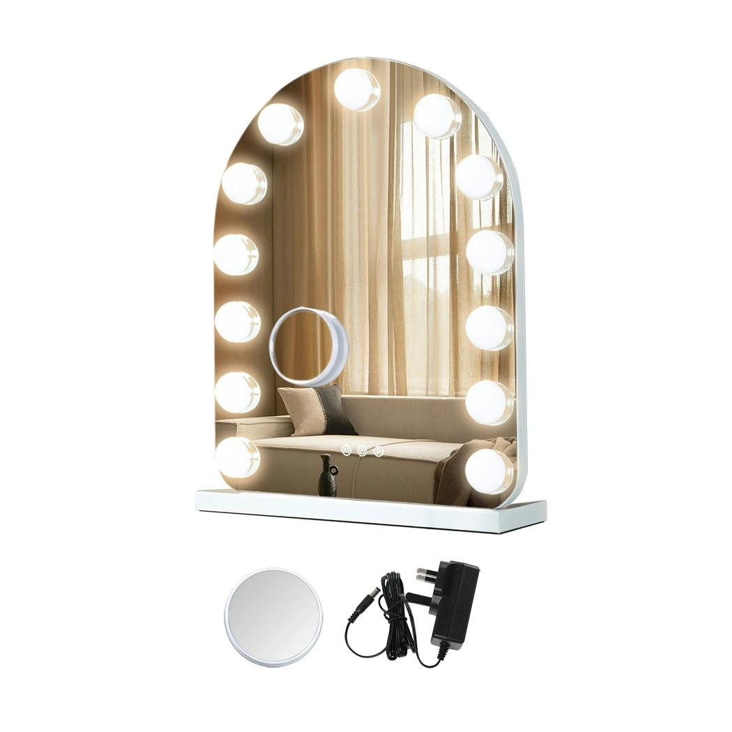 Yezi Hollywood Mirror Arch-shaped Vanity Makeup Mirror with Lights Tabletop