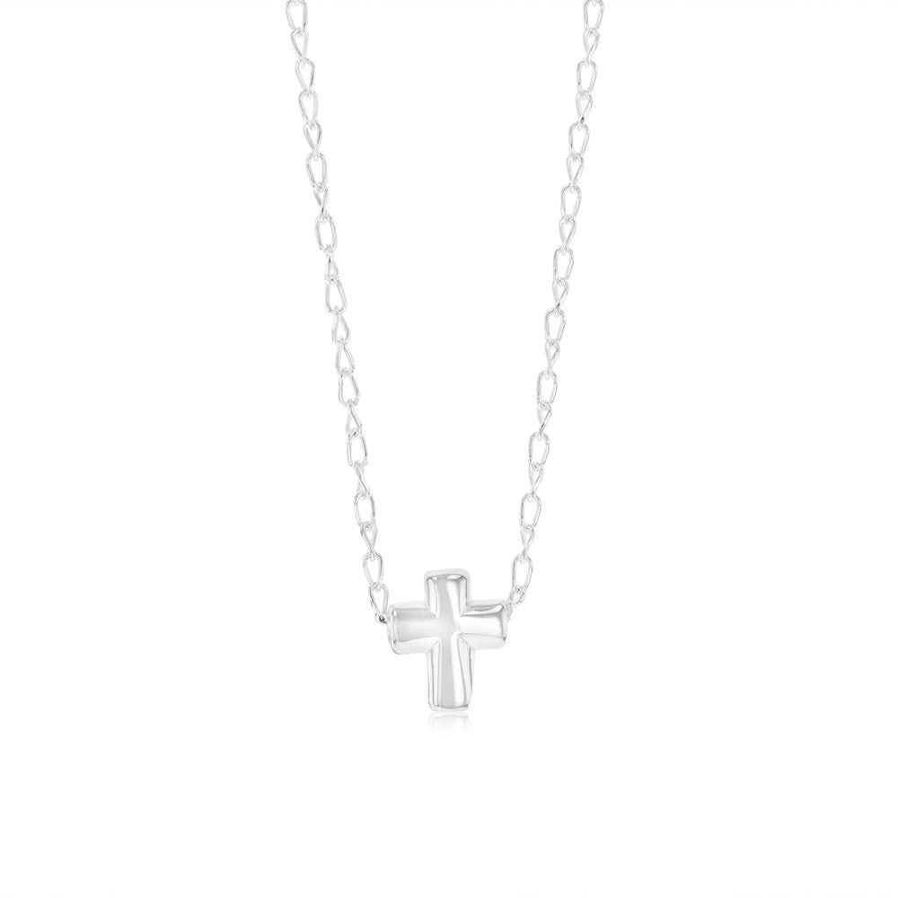 Sterling Silver Small Cross Pendant On Chain