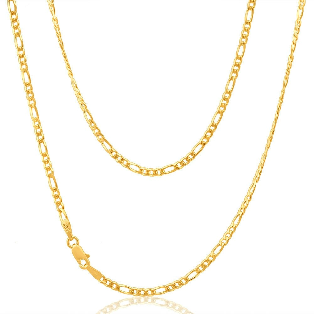 9ct Yellow Gold 1:3 Figaro 40cm Chain 60Gauge