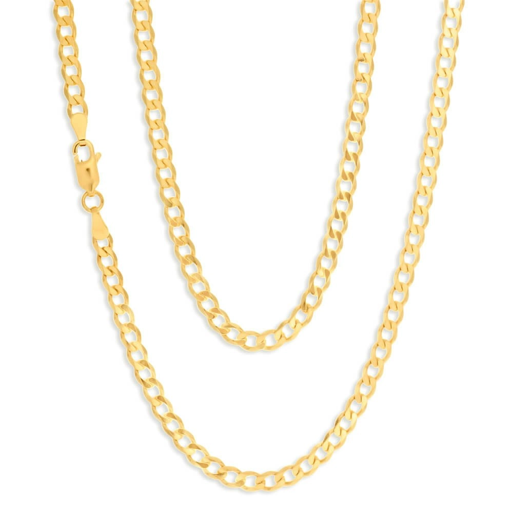 9ct Yellow Gold 55cm  "Cronos" Curb Chain