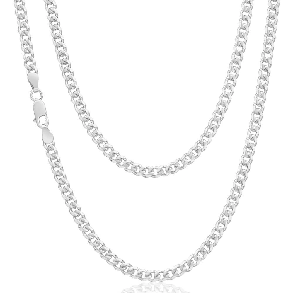 Sterling Silver 120 Gauge Diamond Cut 60cm Curb Chain