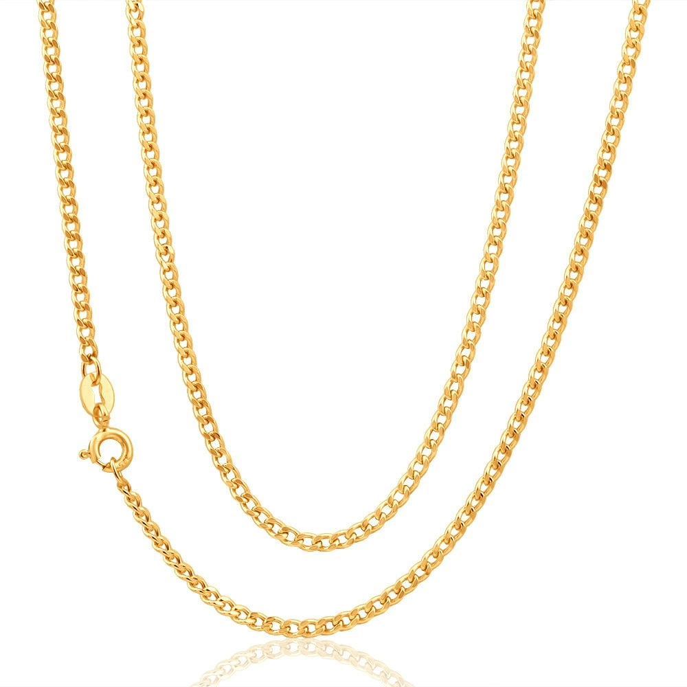 9ct Yellow Gold 60 Gauge Curb 45cm Chain