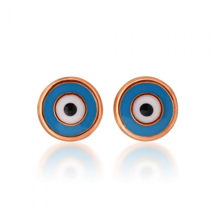 9ct Rose Gold Evil Eye Stud earrings