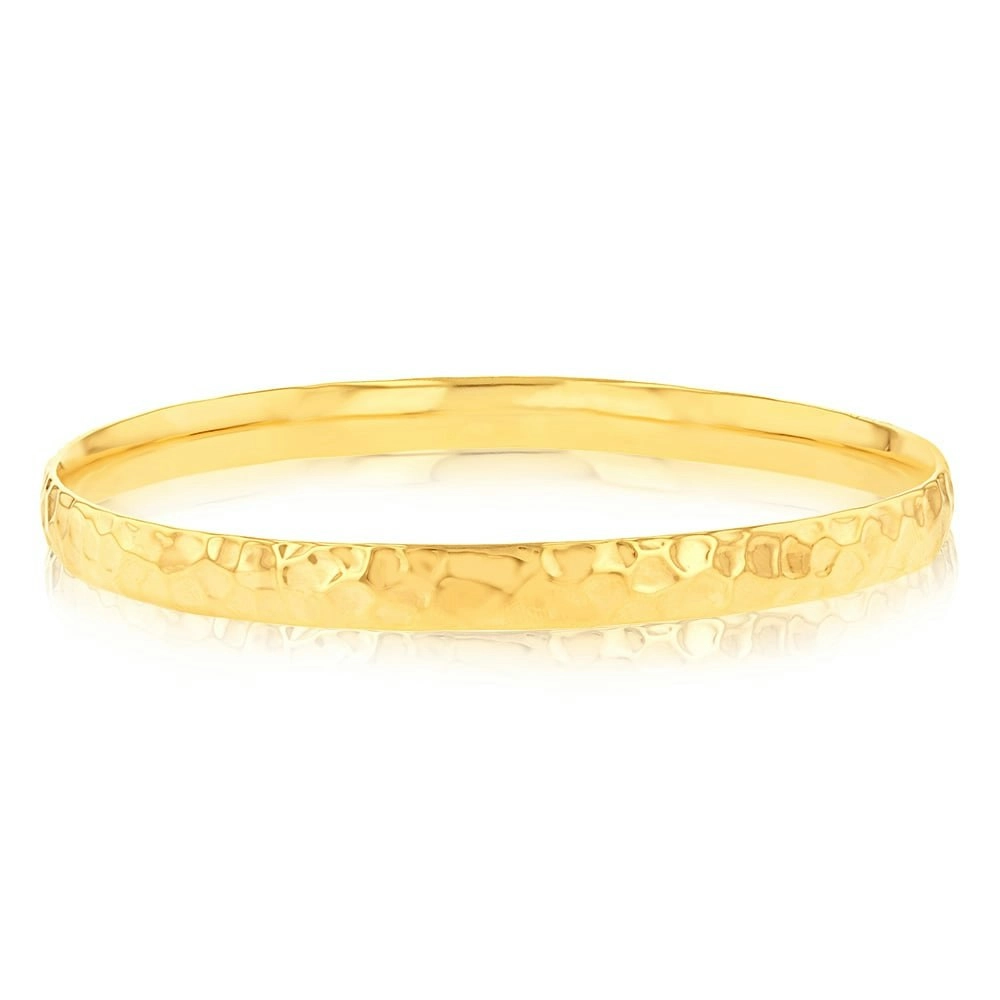 9ct Yellow Gold Silverfilled 65mm Bangle