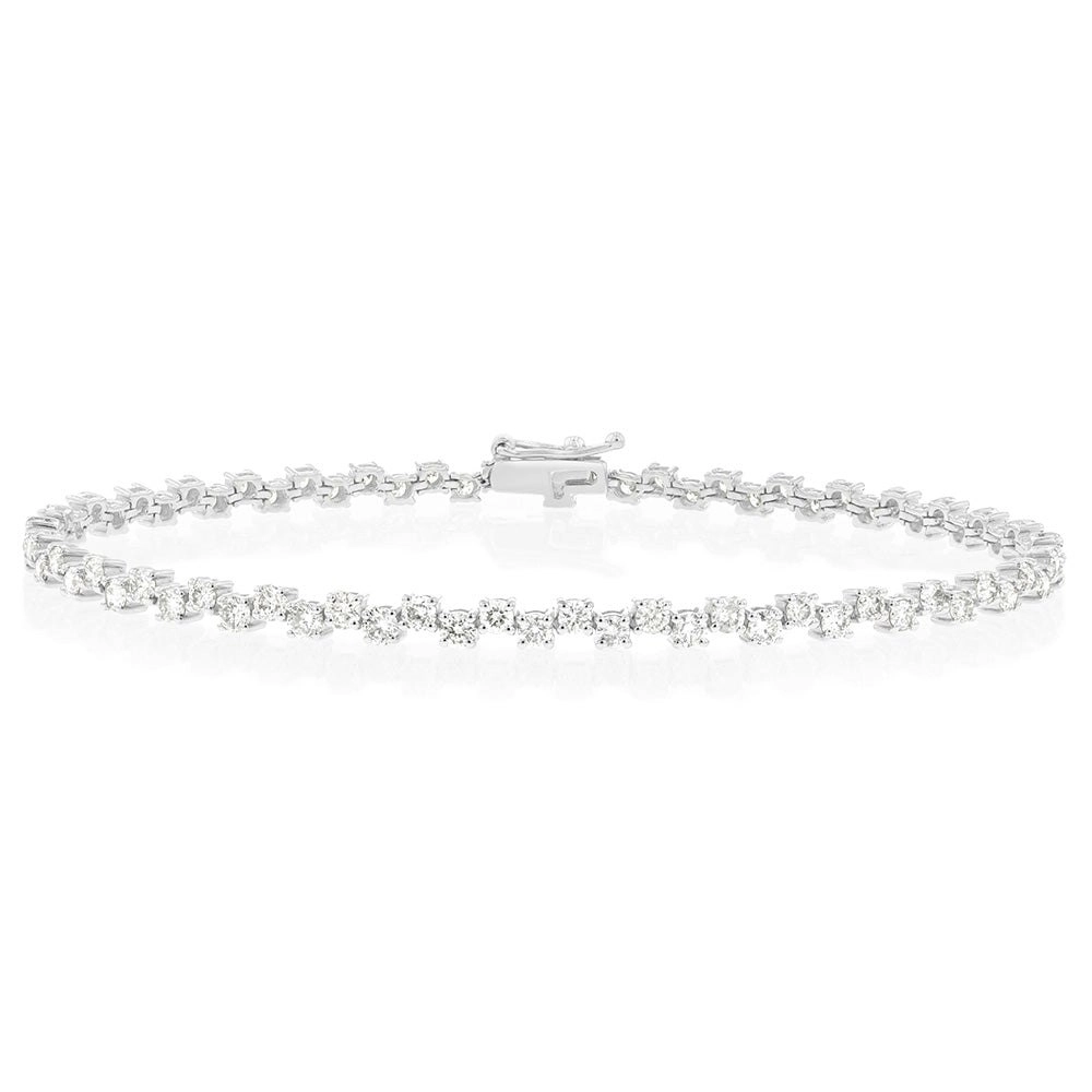 2 Carat Diamond Tennis Bracelet in 10ct White Gold