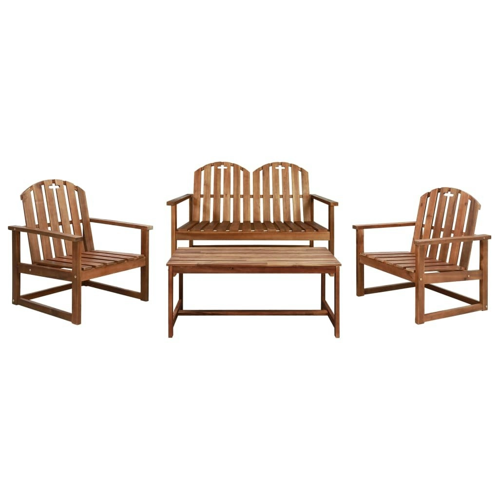 4 Piece Outdoor Lounge Set Solid Acacia Wood 44035