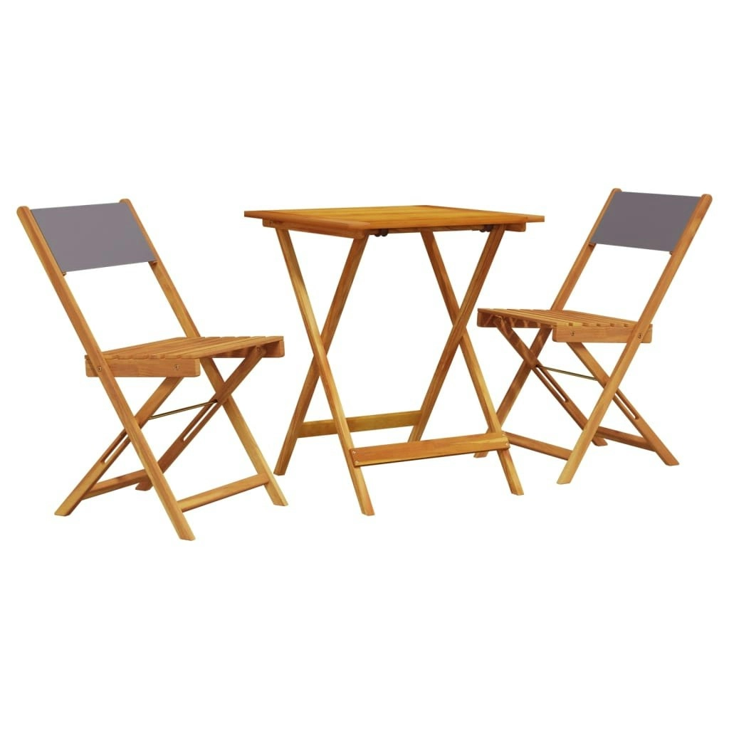 3 Piece Bistro Set Anthracite Fabric and Solid Wood 3281761