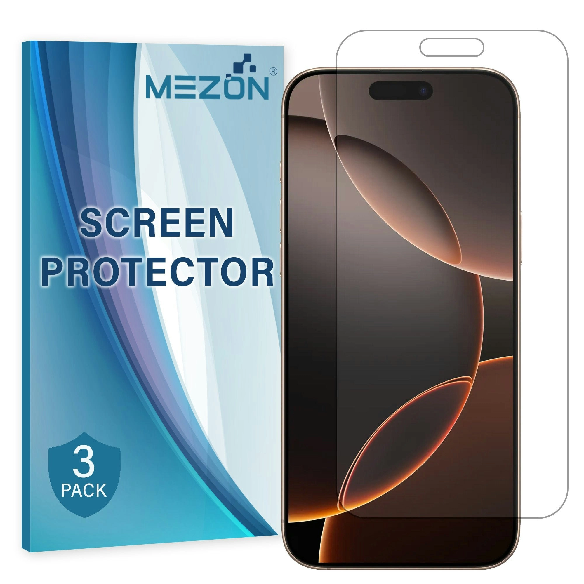 [3 Pack] MEZON Anti-Glare Matte Film for iPhone 16 Pro (6.3") Premium Case Friendly Screen Protectors