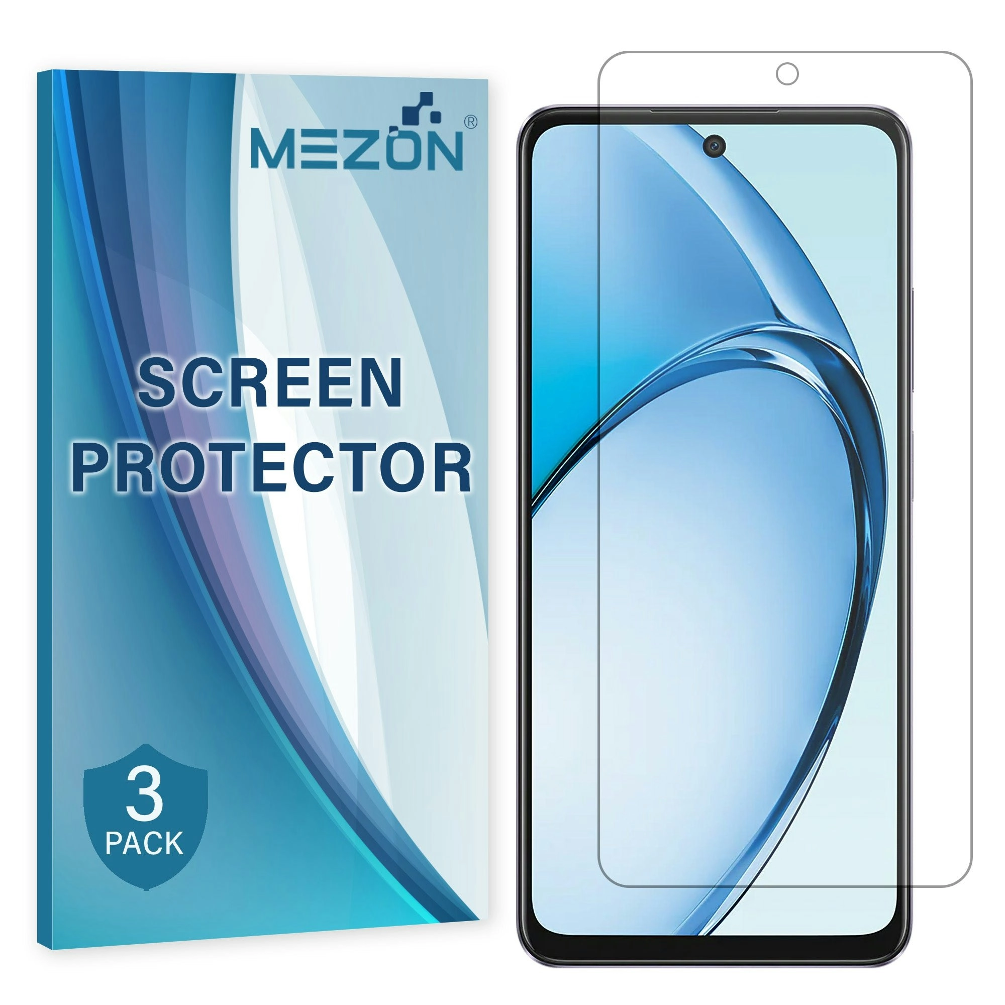 [3 Pack] MEZON OPPO A60 Premium Hydrogel Clear Edge-to-Edge Full Coverage Screen Protector Film