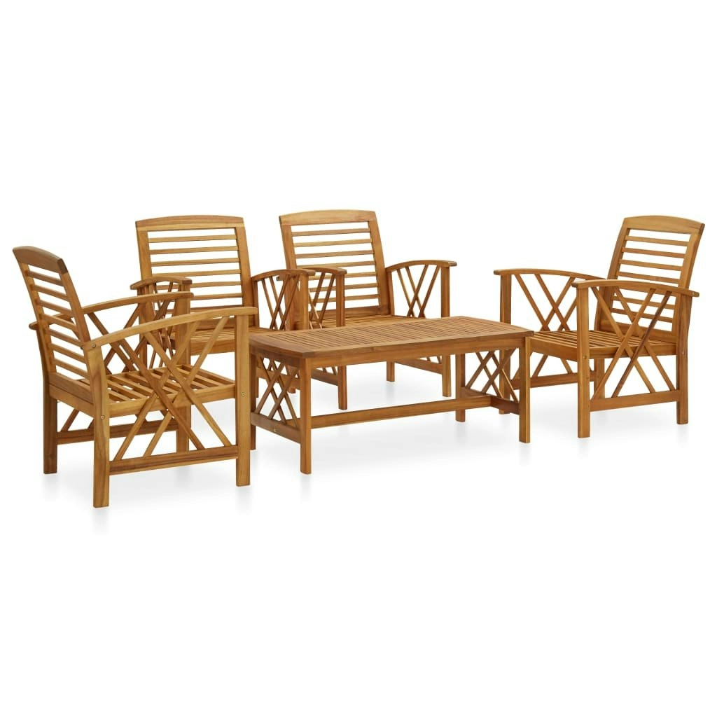 5 Piece Garden Lounge Set Solid Acacia Wood 3057986