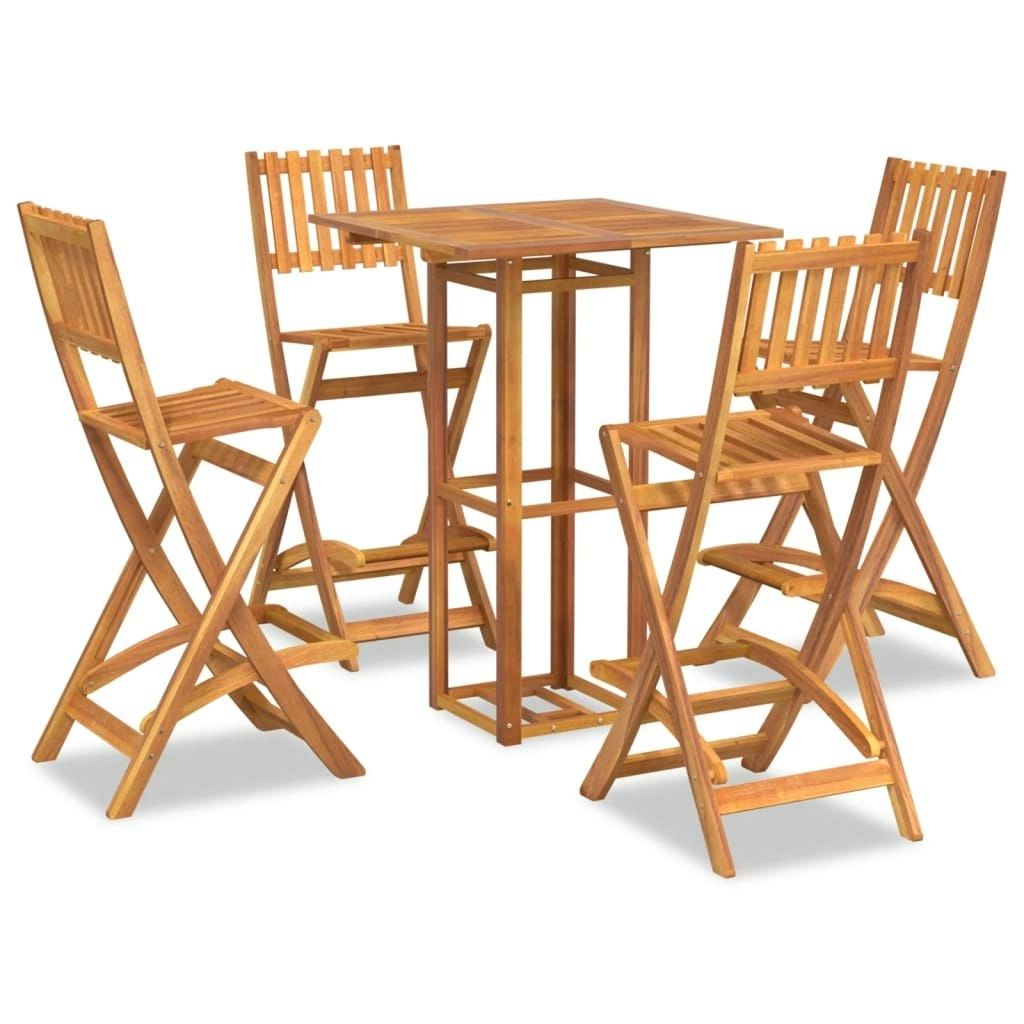 5 Piece Outdoor Bar Set Solid Wood Acacia 3104962